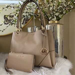New Michael Kors Nicole shoulder tote bag & wallet set